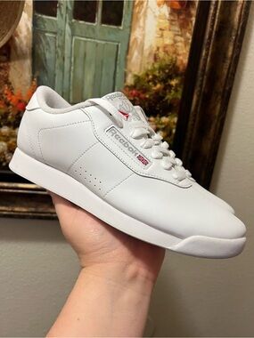 Reebok Womens Classic Princess White Casual Shoes Sneakers